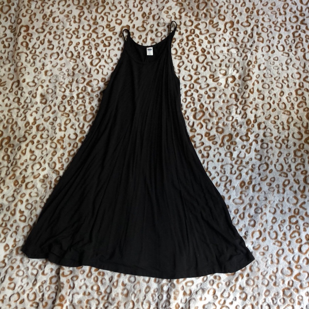 Old Navy Black Sleeveless Jersey Swing Dress